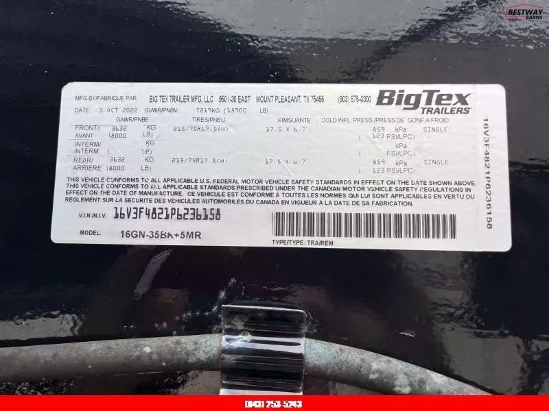 REPO 2023 Big Tex REPO 16K 102 X 40 GOOSENECK Equipment