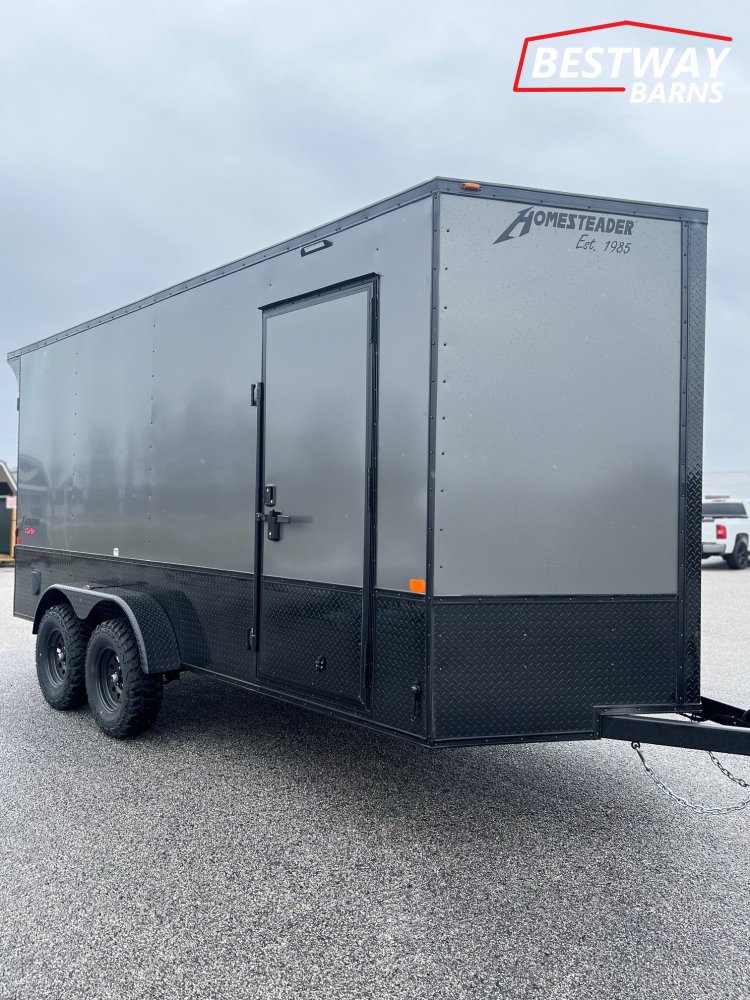 New 2026 HOMESTEADER 7 x 16 BLACKOUT Enclosed Cargo