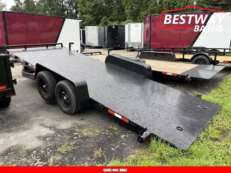 New 2027 Down 2 Earth 82X20 POWER TILT SOLID STEEL Deck Car Hauler