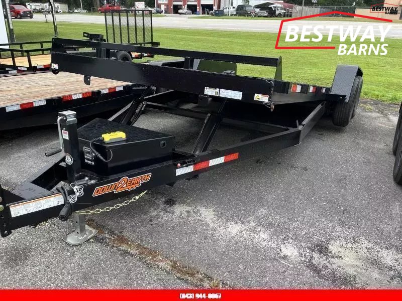 New 2027 Down 2 Earth 82X20 POWER TILT SOLID STEEL Deck Car Hauler