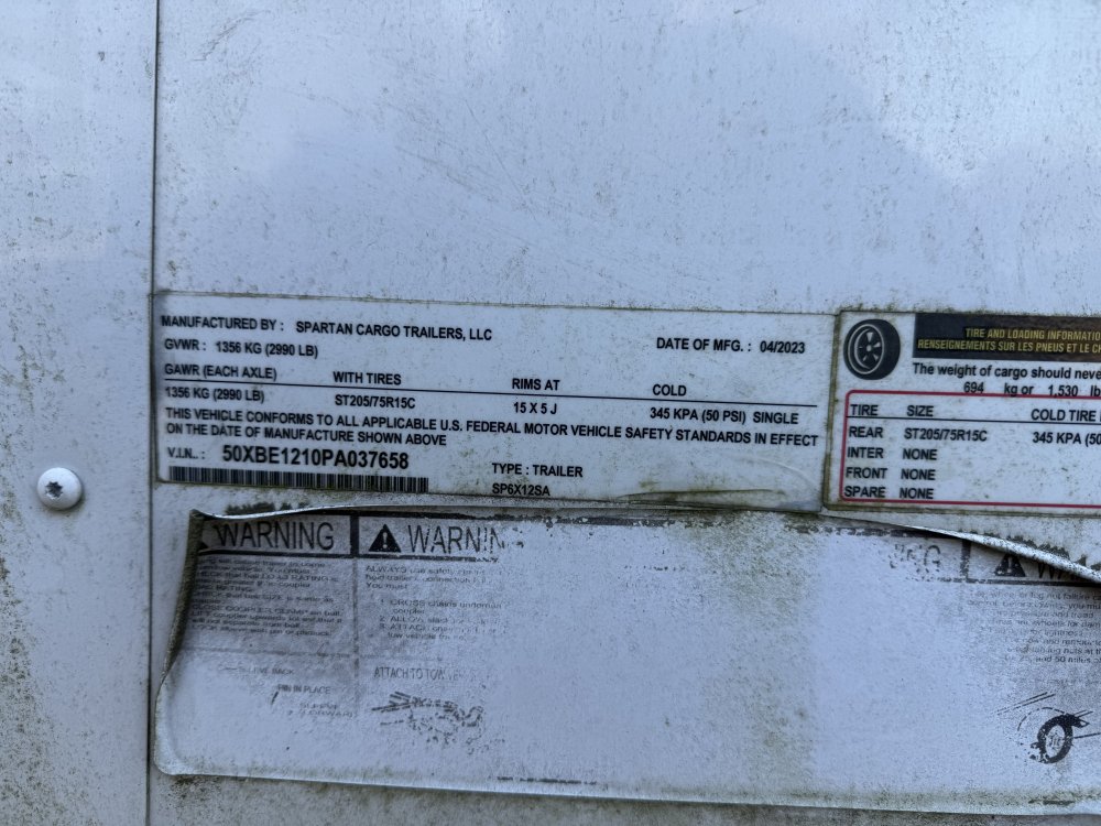 REPO 2023 SPARTAN CARGO 6 X 12 Enclosed Cargo