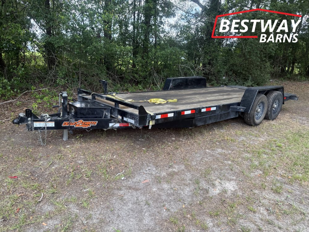 REPO 2026 Down 2 Earth 82X20 POWER TILT WOOD Deck Car Hauler