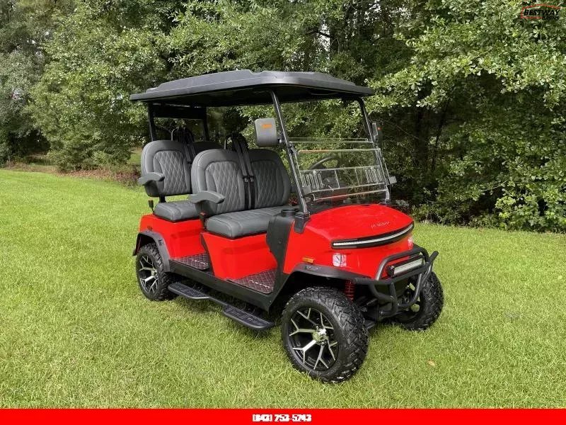 New 2025 Denago EV ROVER XL SCARLET RED Golf Cart