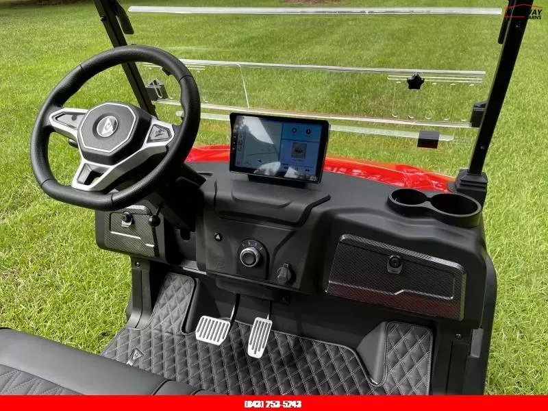 New 2025 Denago EV ROVER XL SCARLET RED Golf Cart