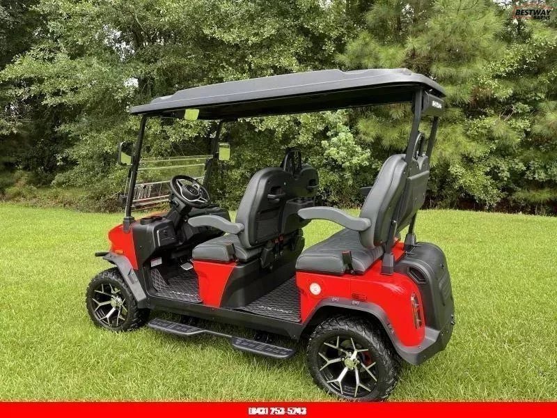 New 2025 Denago EV ROVER XL SCARLET RED Golf Cart
