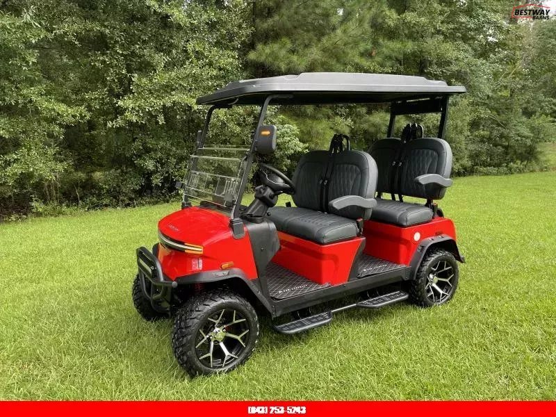 New 2025 Denago EV ROVER XL SCARLET RED Golf Cart