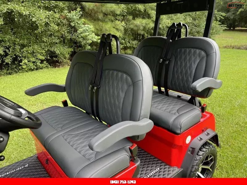 New 2025 Denago EV ROVER XL SCARLET RED Golf Cart