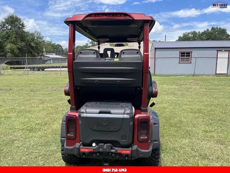 New 2025 Evolution D6 D-MAX XT4 FLAMINGO RED Golf Cart