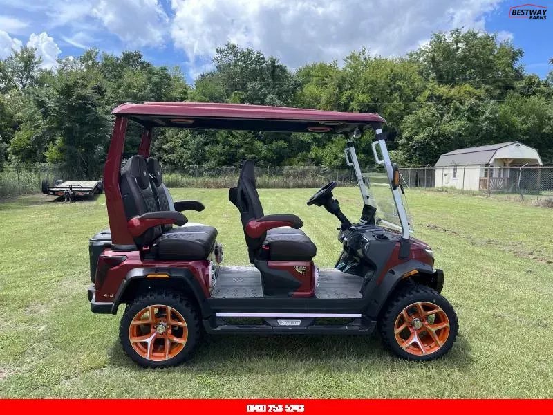 New 2025 Evolution D6 D-MAX XT4 FLAMINGO RED Golf Cart