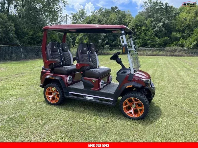 New 2025 Evolution D6 D-MAX XT4 FLAMINGO RED Golf Cart