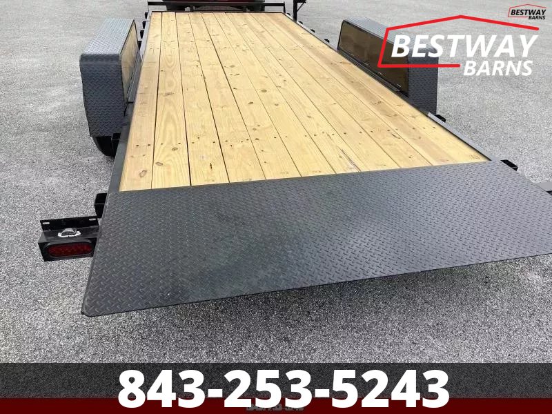 New 2026 Down 2 Earth 82X20 POWER TILT WOOD Deck Car Hauler