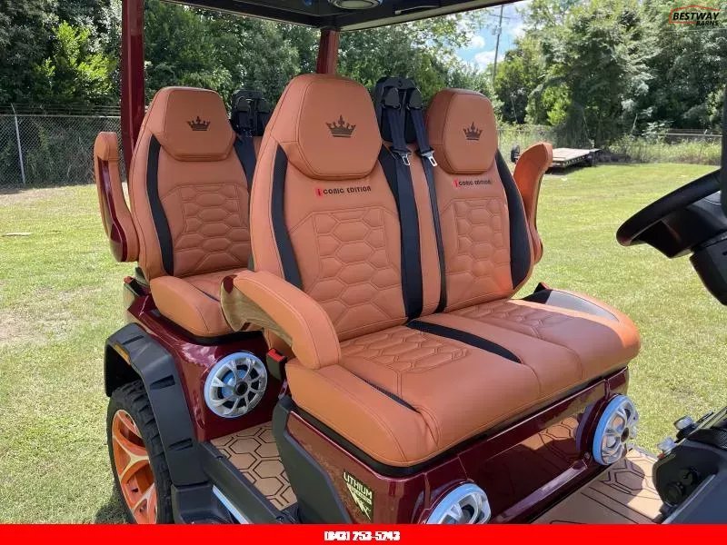 New 2025 Evolution D6 D-MAX XT4 FLAMINGO RED Golf Cart