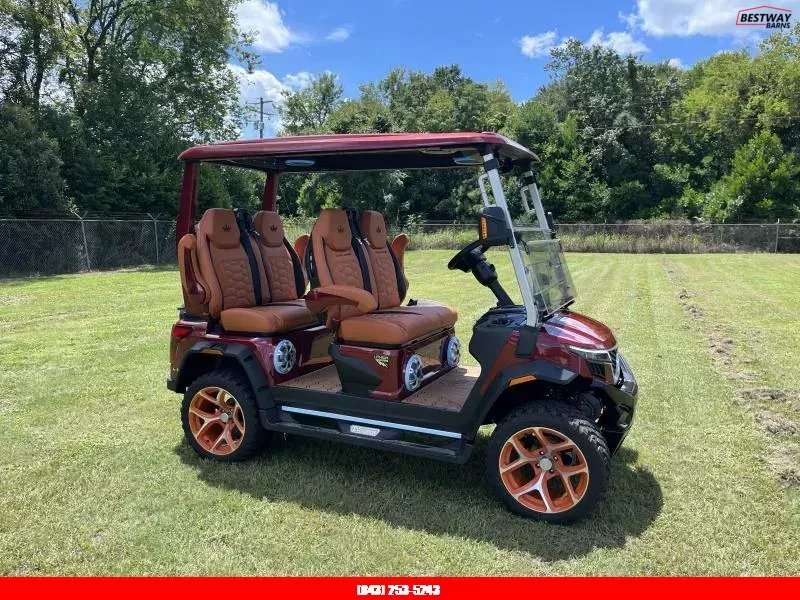 New 2025 Evolution D6 D-MAX XT4 FLAMINGO RED Golf Cart