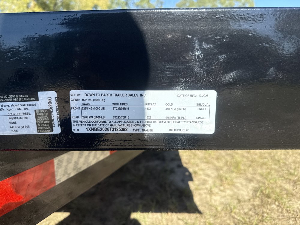 New 2026 Down 2 Earth Trailers 82X20' 10K EQUIPMENT HAULER Equipment