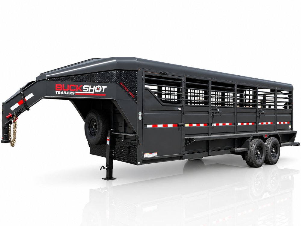 24' x 8.5' BUCKSHOT GN Livestock Trailer