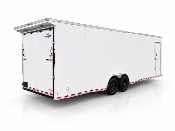 28x8.5x7 Enclosed Trailer White