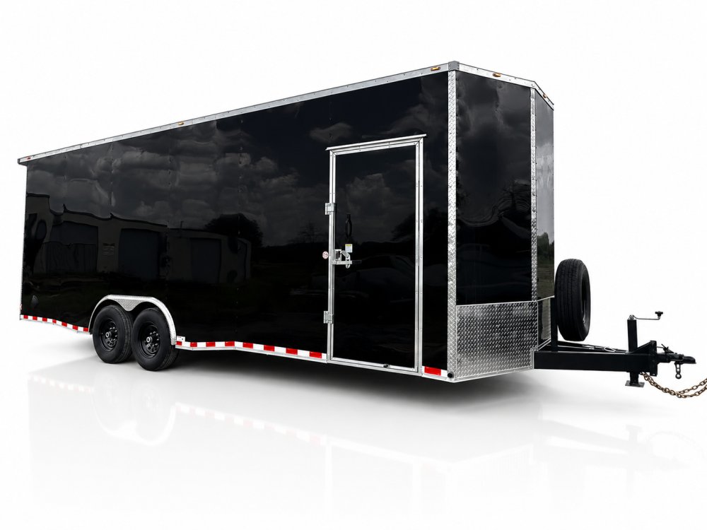 24'x8.5'x8' TrueBlue Enclosed Car Hauler Trailer