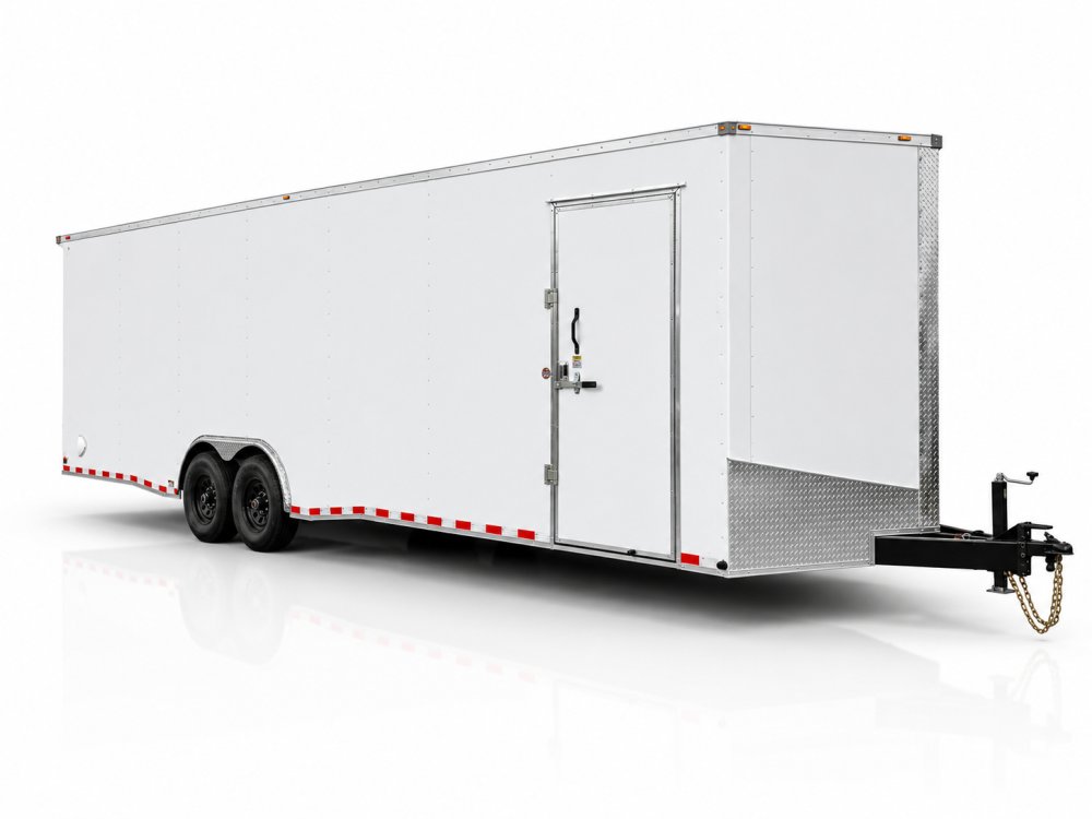 28'x8.5'x7' TrueBlue Enclosed Car Hauler Trailer