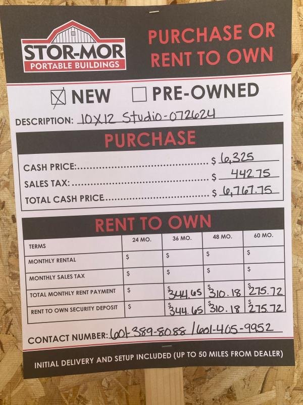 2024 Stor-Mor 10x12 Studio Utility Shed