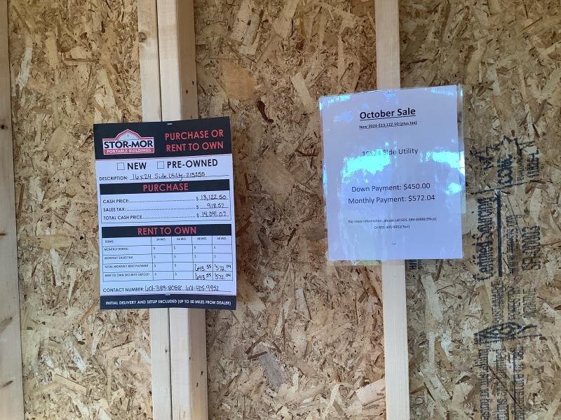 2024 Stor-Mor 16x24 Side Utility Shed
