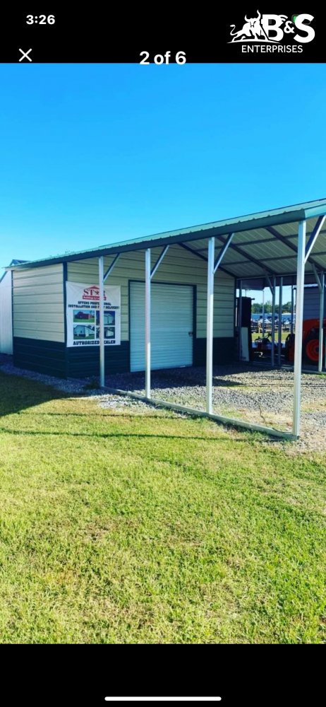 Star Buildings and Carports20x30x9 Combo Carport