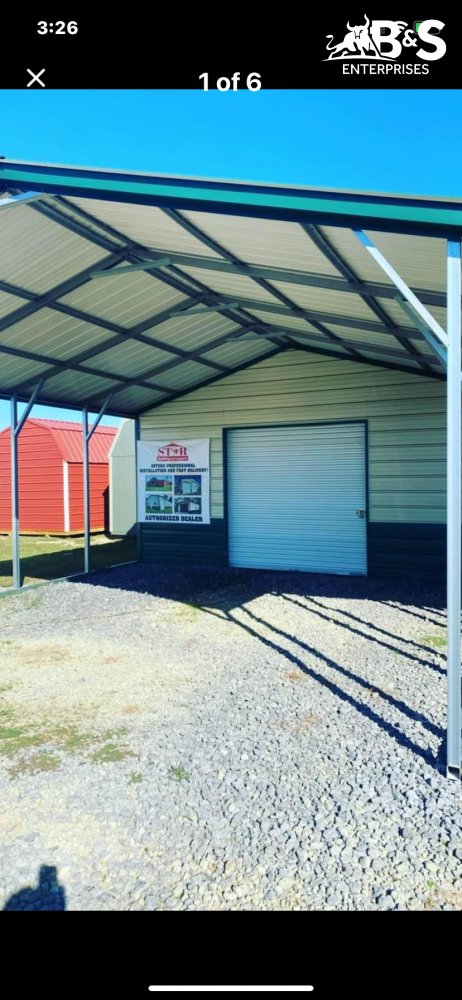 Star Buildings and Carports20x30x9 Combo Carport