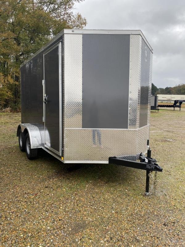 2025 Diamond Cargo 7X12TA Charcoal Grey Cargo / Enclosed Trailer