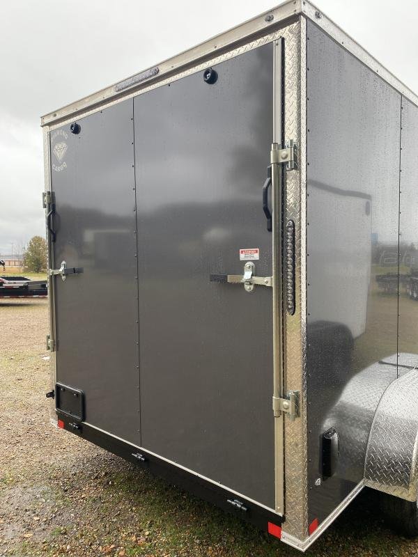 2025 Diamond Cargo 7X12TA Charcoal Grey Cargo / Enclosed Trailer