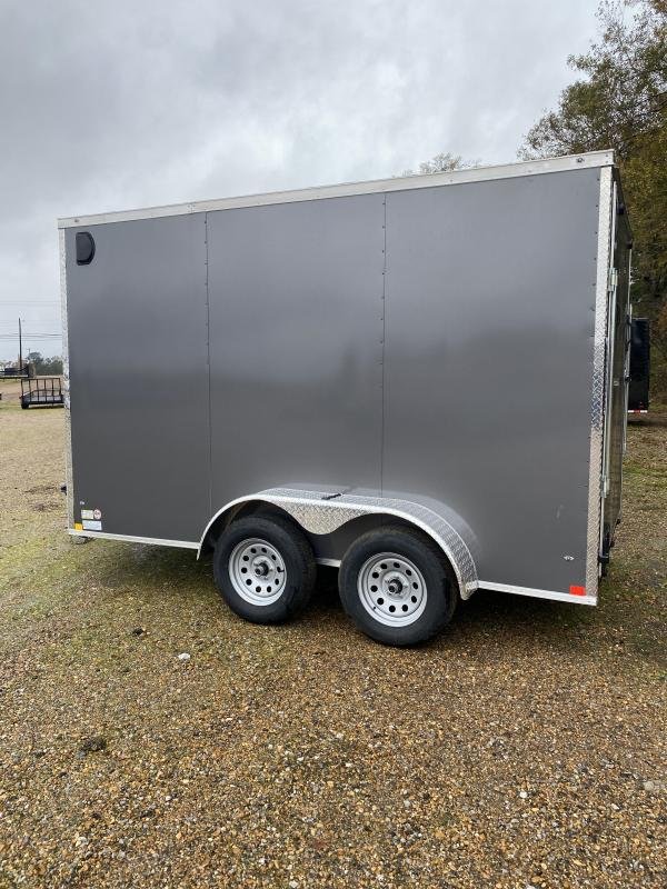 2025 Diamond Cargo 7X12TA Charcoal Grey Cargo / Enclosed Trailer