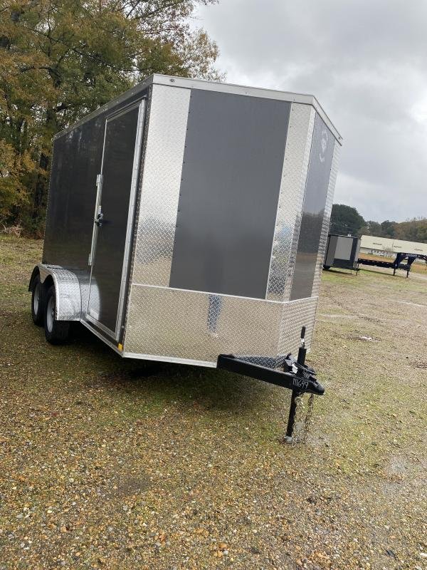 2025 Diamond Cargo 7X12TA Charcoal Grey Cargo / Enclosed Trailer