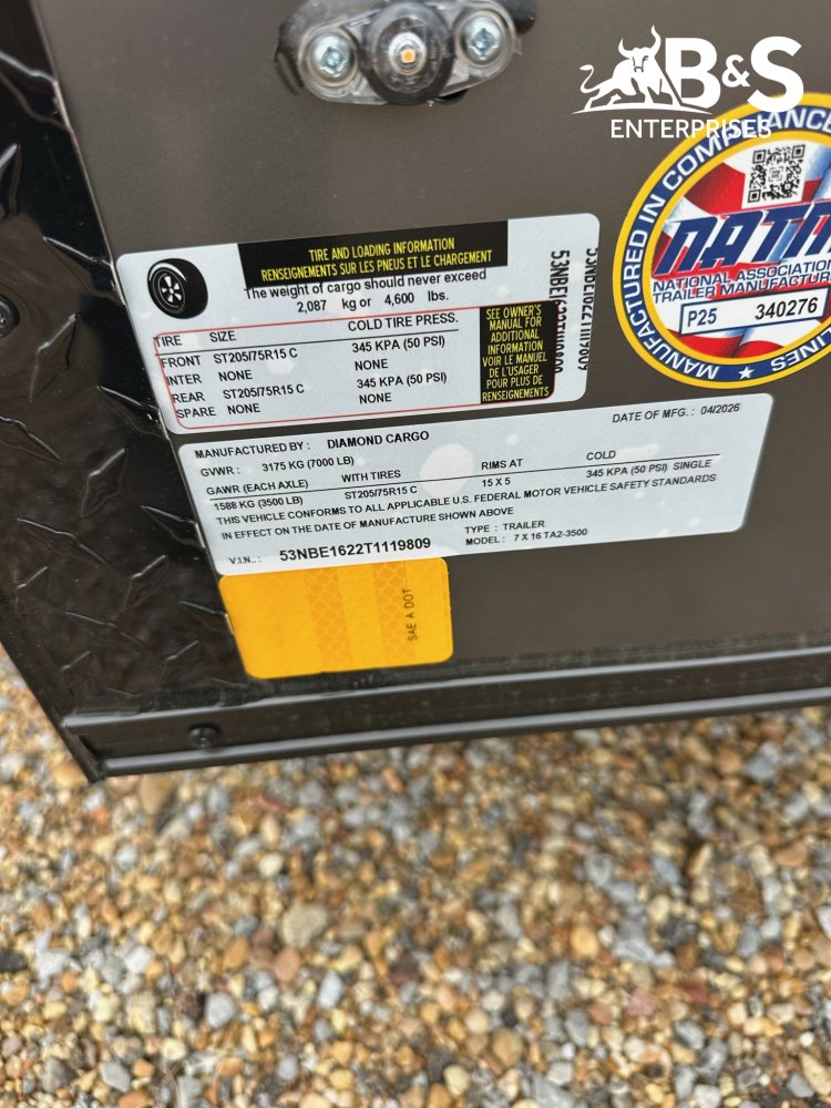 7'x16' Diamond Cargo Enclosed Cargo