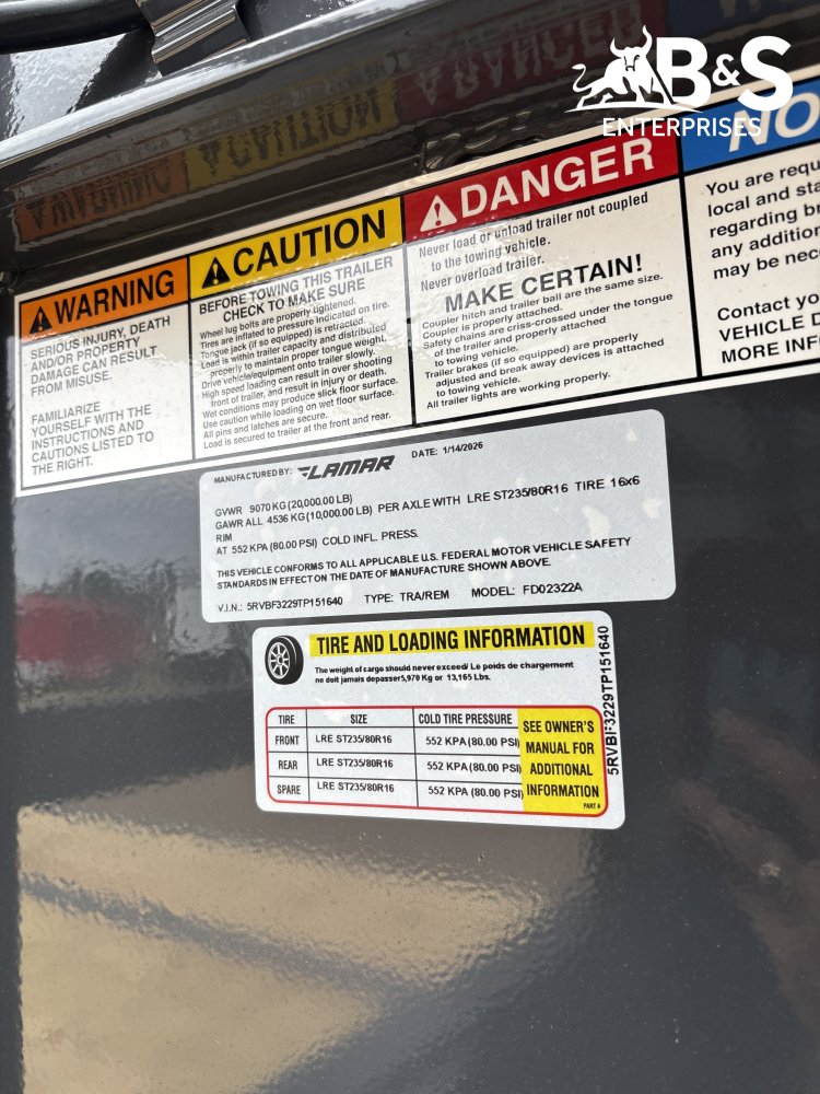 2026 Lamar 102x32 Gooseneck Deckover Equipment Trailer