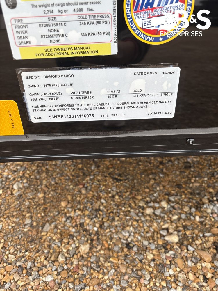 7'x14' Diamond Cargo Enclosed Cargo