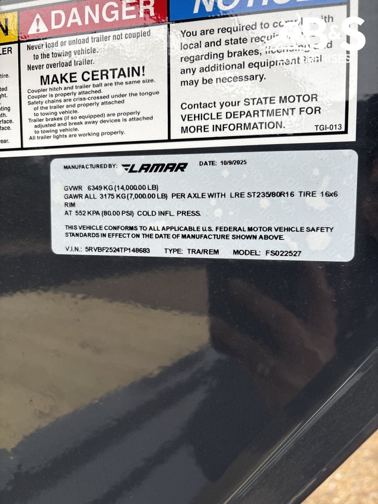 102"x25' Lamar Trailers Gooseneck