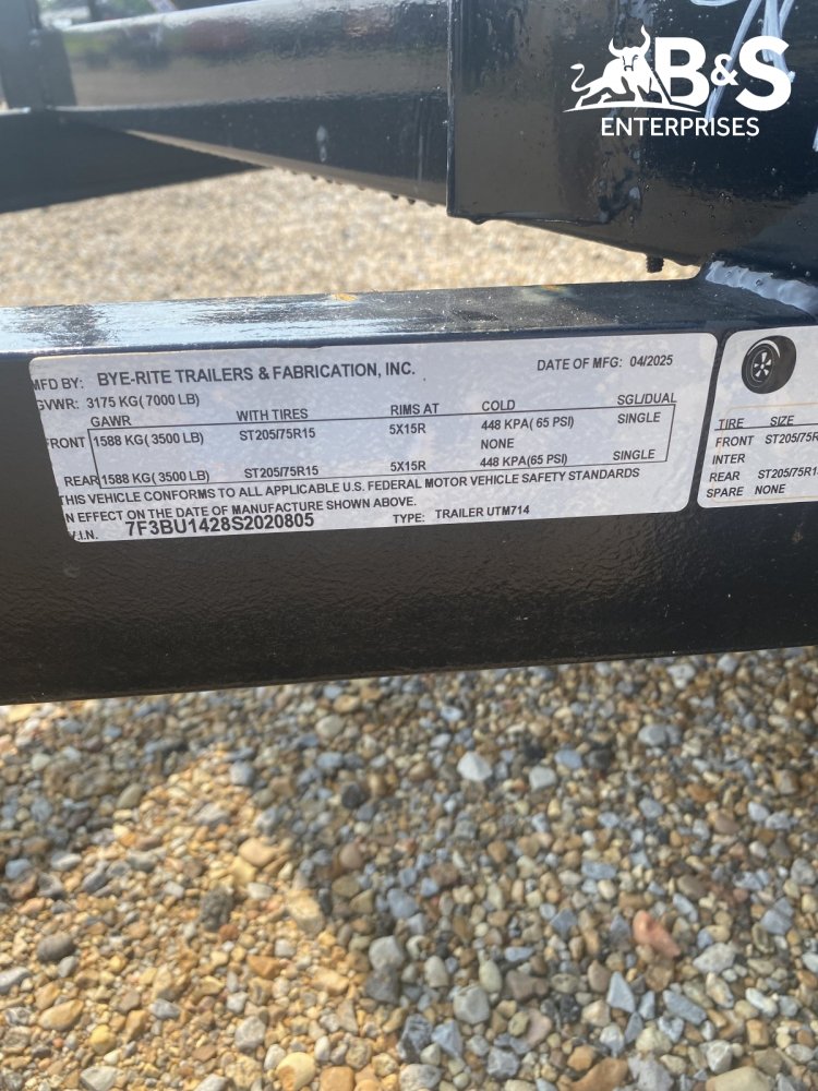 7"x14' Bye-Rite Trailers Utility