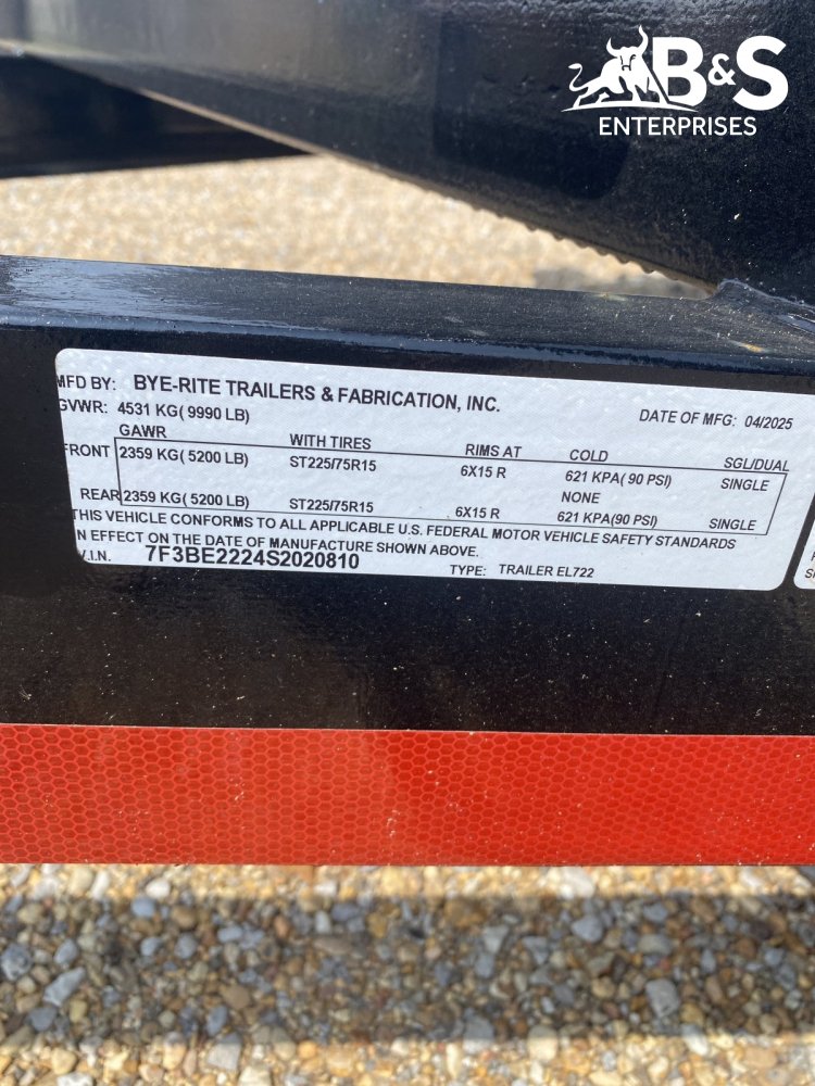 7"x22' Bye-Rite Trailers Equipment