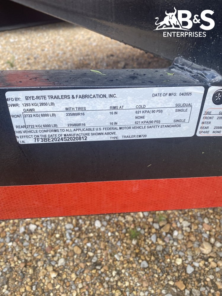 7"x20' Bye-Rite Trailers Car Hauler