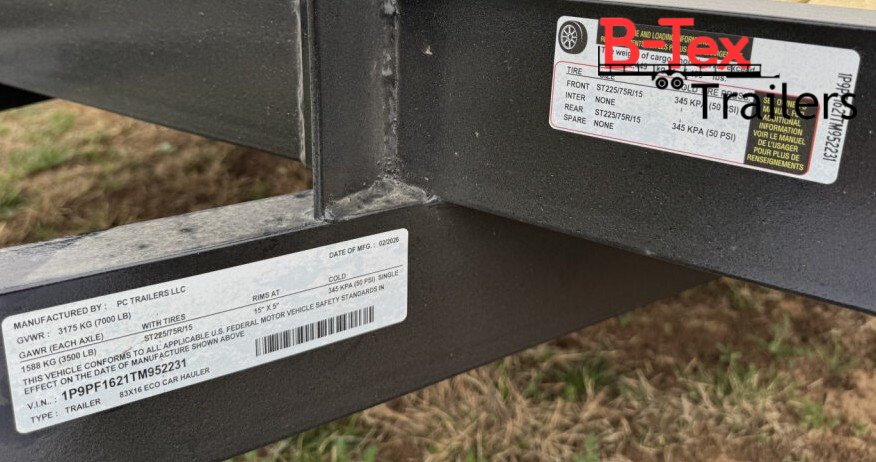 83x16 Car Hauler 3.5k