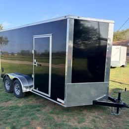 7x14 Enclosed Black