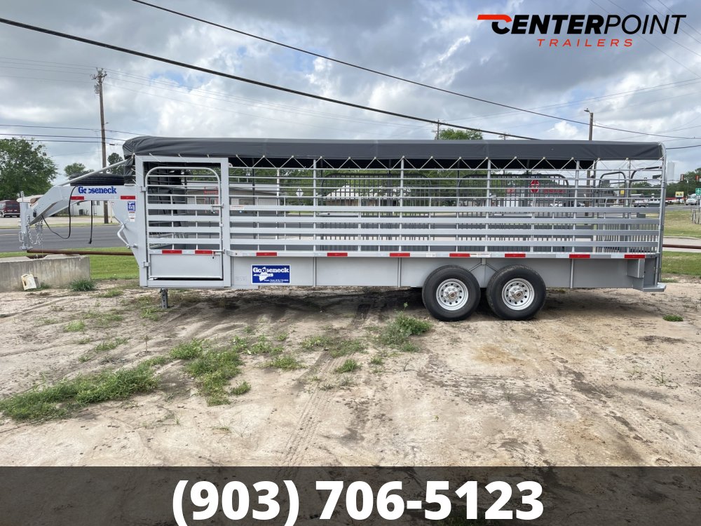 2026 GOOSENECK 6' 8" X 24' GVWR 17.5K Bar Top Livestock Trailer- 91598