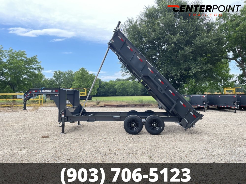 2026 Lamar 83" X 16' GVWR 14K Gooseneck Telescopic Dump Trailer- 55843