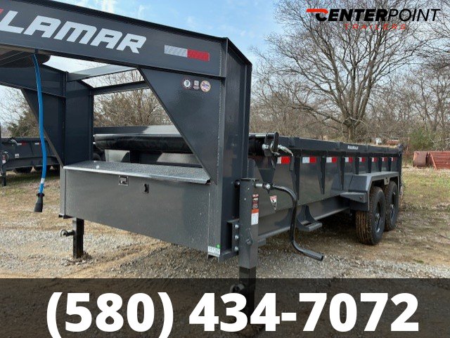 2026 Lamar 83" x 16' GVWR 14K Gooseneck Dump Trailer