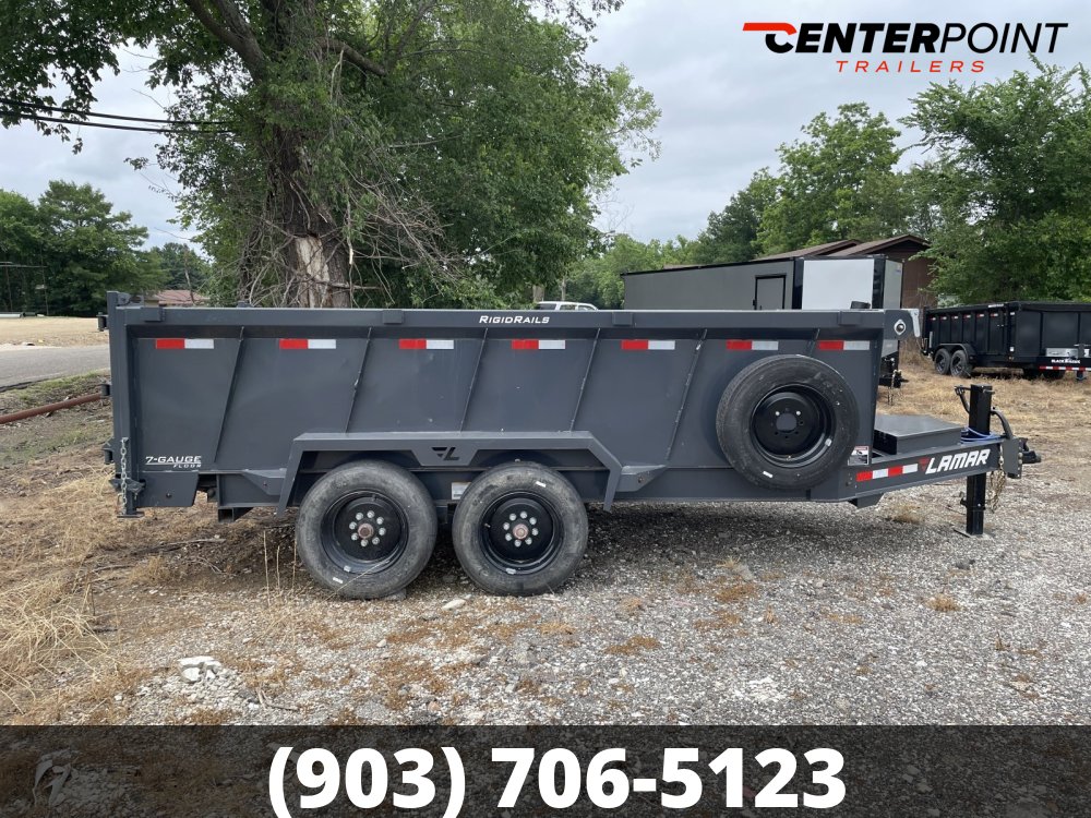 2025 Lamar 83" X 14' GVWR 16K Telescopic Dump Trailer-40367