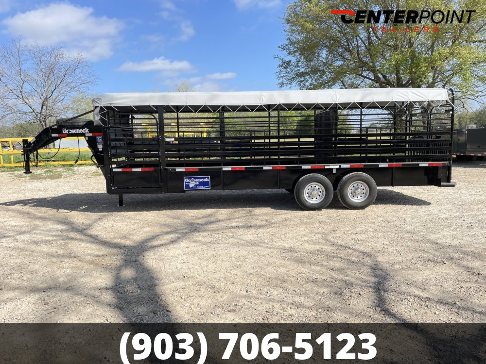 2026 GOOSENECK 6' 8" X 24' GVWR 17.5K Bar Top Livestock Trailer- 91600