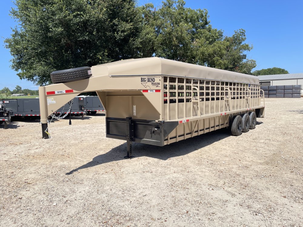 2026 Big Bend 6′ 8″ X 28′ GVWR 21K Metal Top Livestock Trailer- 12182 - 6