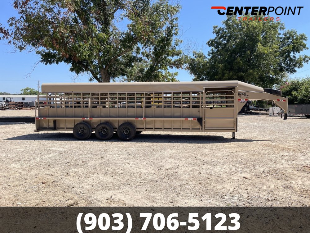 2026 Big Bend 6′ 8″ X 28′ GVWR 21K Metal Top Livestock Trailer- 12182