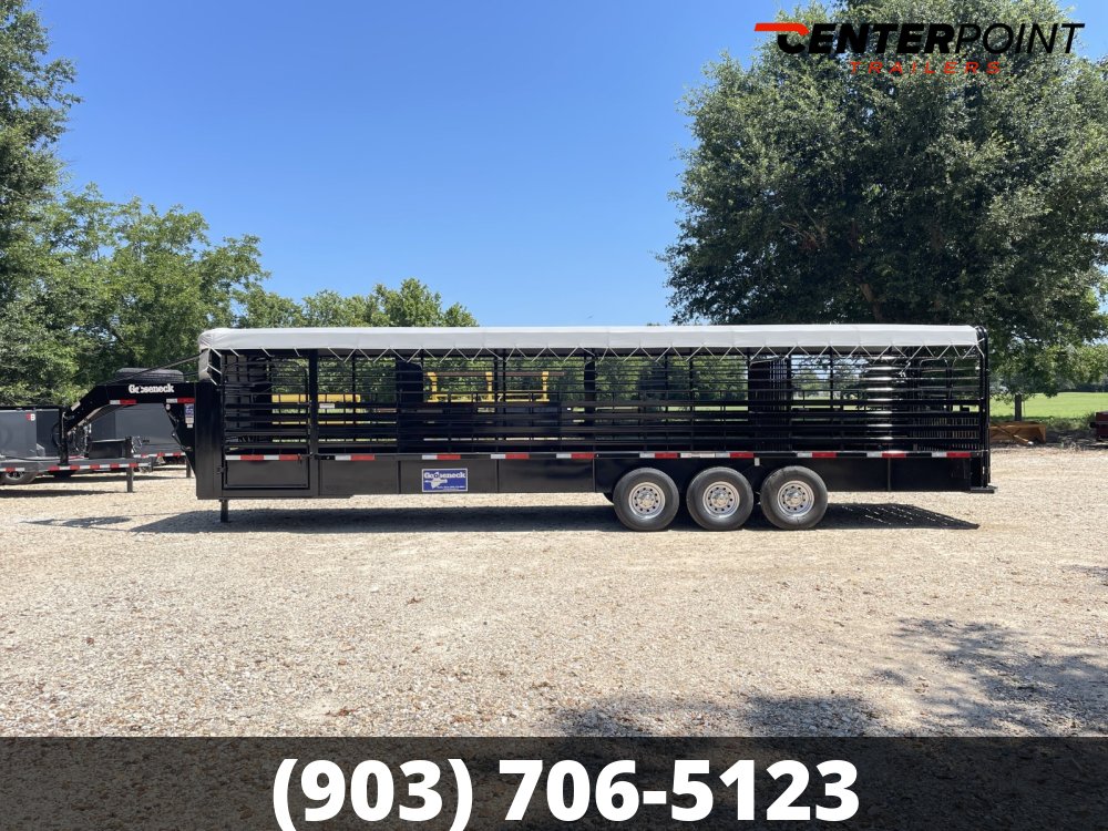 2026 GOOSENECK 6' 8" x 32' GVWR 25K Bar Top Livestock Trailer - 91603