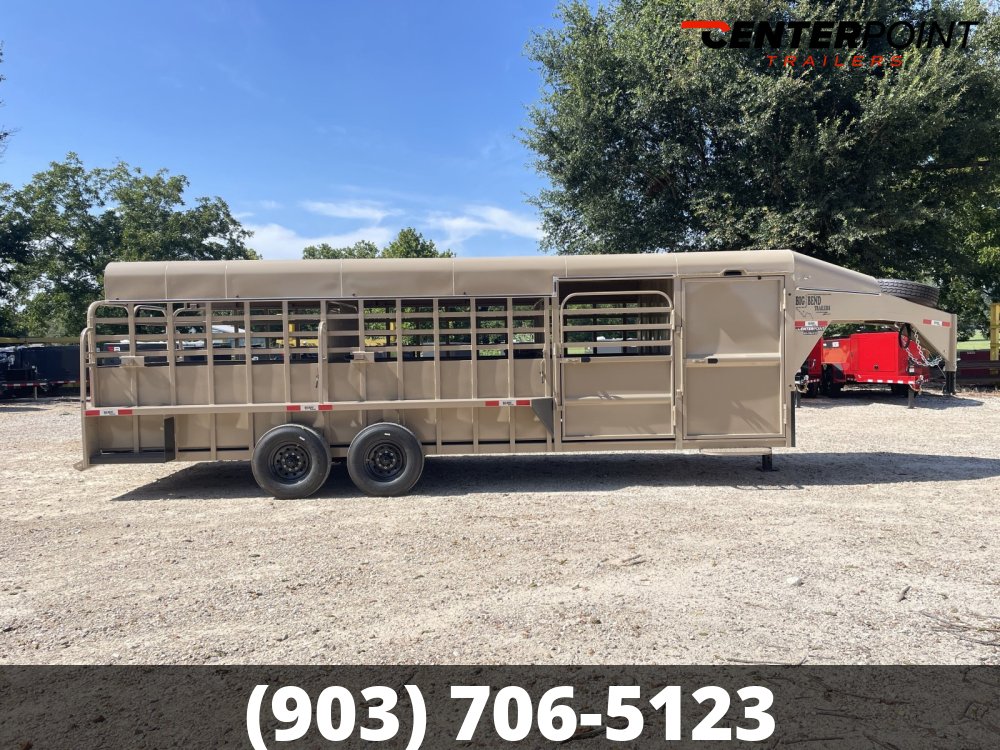 2026 Big Bend 6′ 8″ X 24′ GVWR 16K Metal Top Deluxe Livestock Trailer- 12151