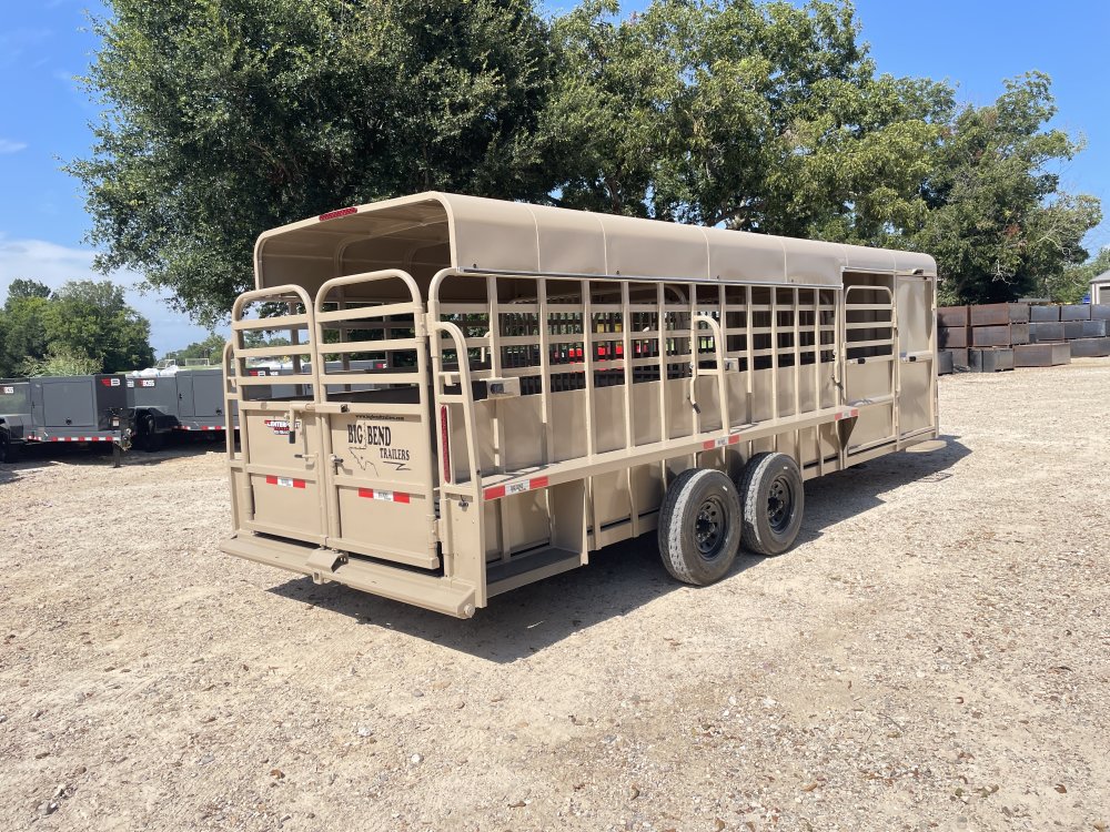 2026 Big Bend 6′ 8″ X 24′ GVWR 16K Metal Top Deluxe Livestock Trailer- 12151 - 7