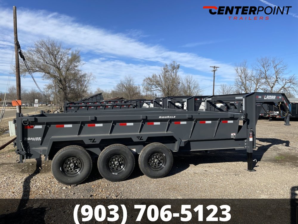 2026 Lamar 83" X 16' GVWR 21K Gooseneck Dump Trailer- 52591